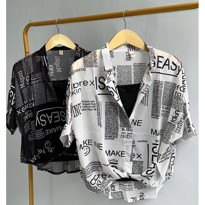 BLOUSE SIFON SMILE FREE TANKTOP WANITA |ATASAN LD120|TOP 2 LAPIS|ATASAN KEKINIAN