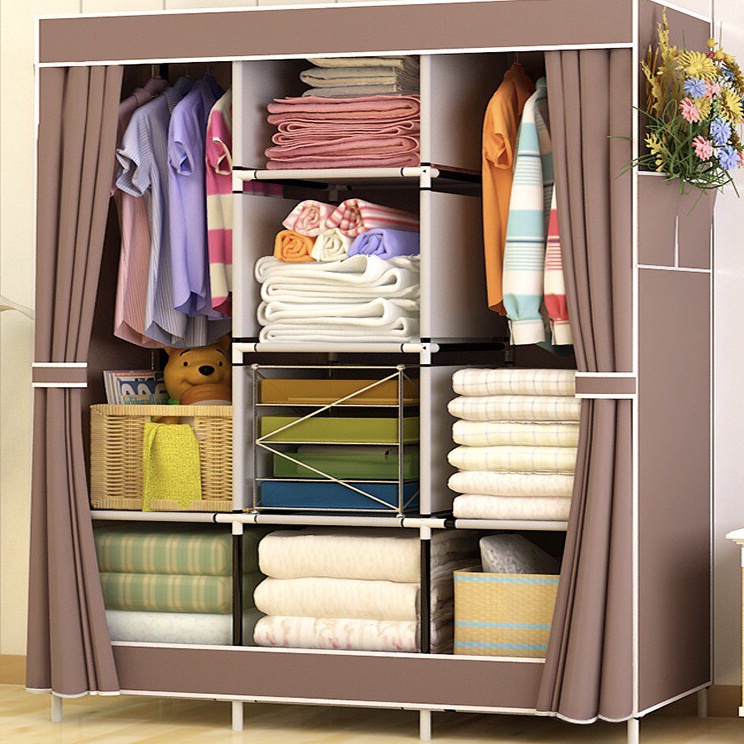 Terkini Larisunik Miliki Segera Lemari Pakaian Kain Portable Import 3 Sisi Praktis Premium Matte Ele