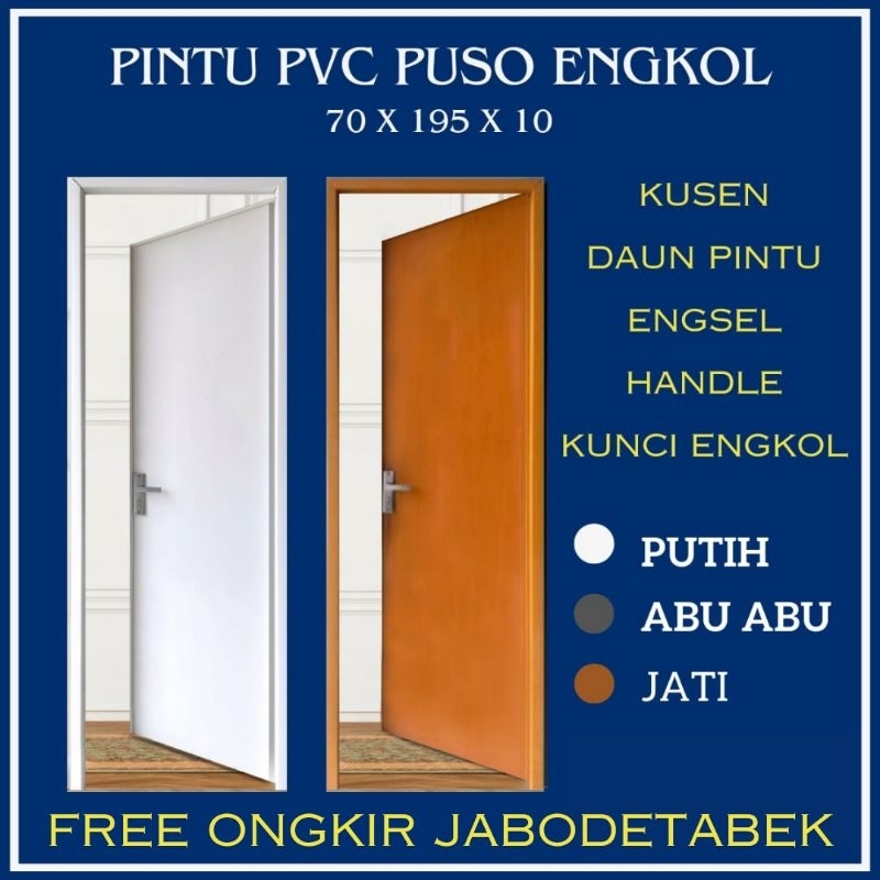 Pintu WC Kamar Mandi PVC Plastik Estetik Toilet Minimalis