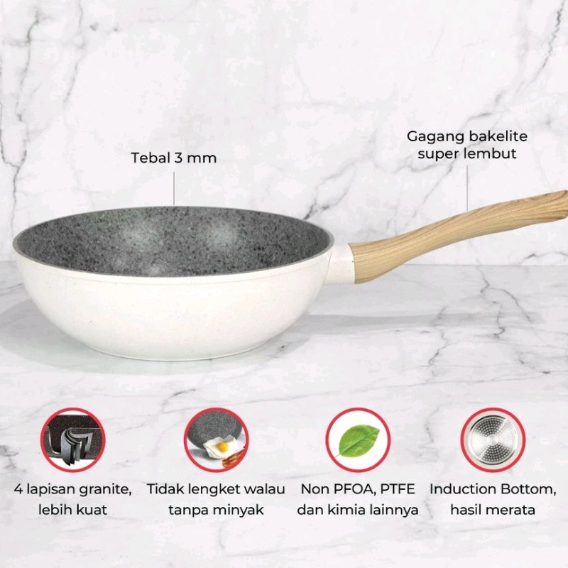 Fry Wok White Granite Cypruz