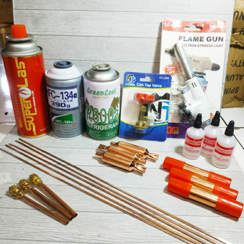 paketan FREON kulkas dengan GAS las & pala las torch