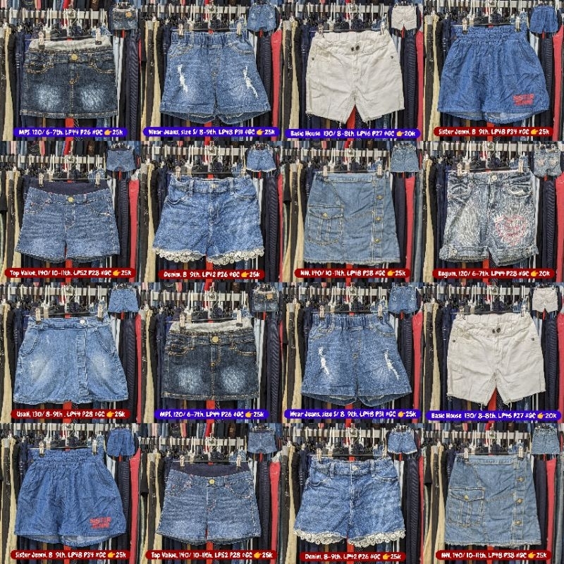 celana pendek anak LP 40an,  size 130/ 8-9th | murah | cowok | panjang | jeans | cargo | pria | sant