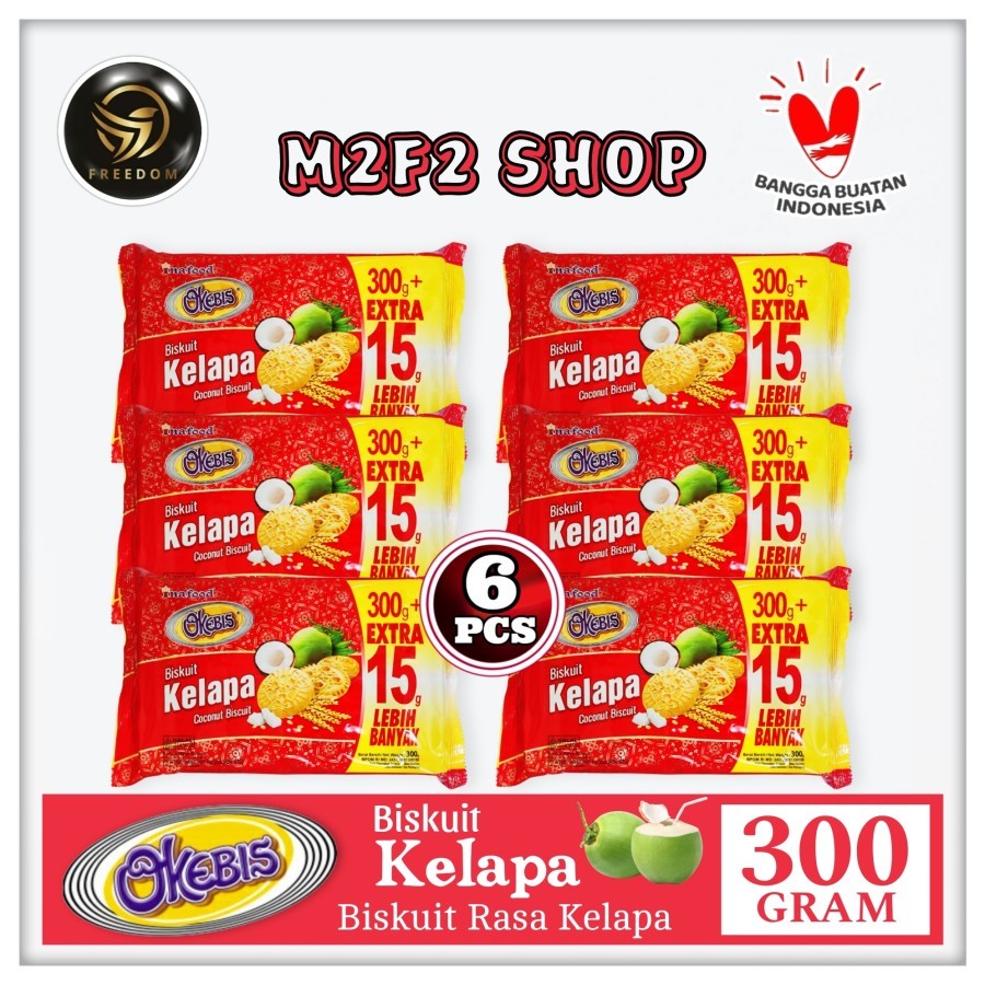 

Okebis Biskuit Kelapa Original | Coconut Biscuit - 300 gr (Kemasan 6 Pcs)