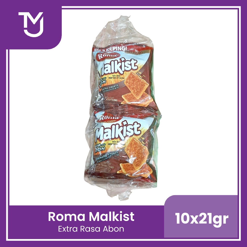 

Biskuit Roma Malkist Abon renceng 10 pcs ( 10 x 21gr ) isi 3 keping