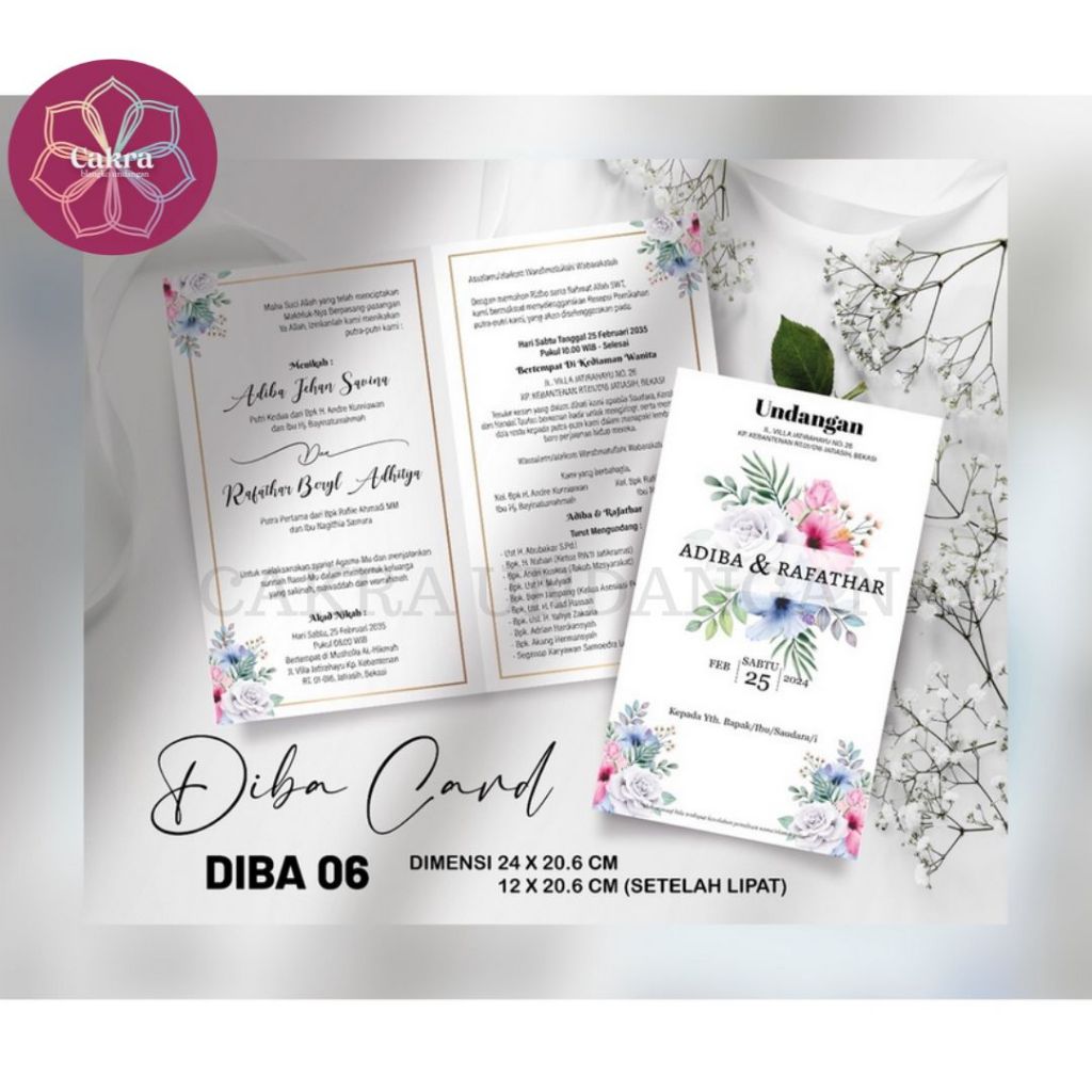 

CAKRA Diba 06 Blangko Undangan Pernikahan