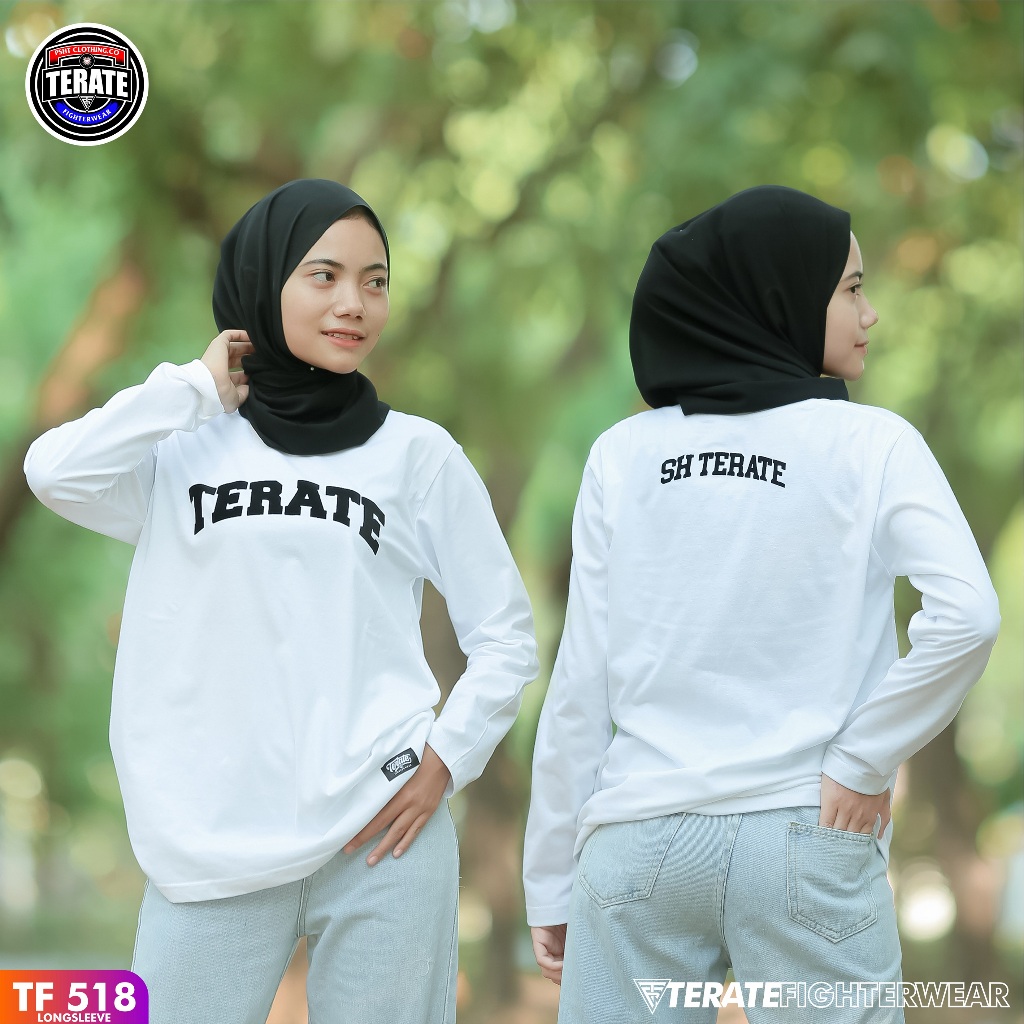 KAOS PSHT PUTIH PANJANG KAOS PSHT SIMPLE KAOS TERATE FIGHTERWEAR TF 518