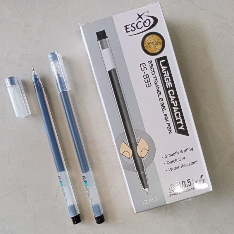 

PULPEN GEL ESCO TRIANGLE 0,5 ES-833 PACK (12PCS)