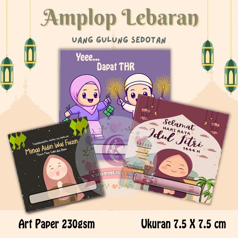 

Amplop Sedotan Unik Angpau THR Lebaran Idul Fitri Gambar Random