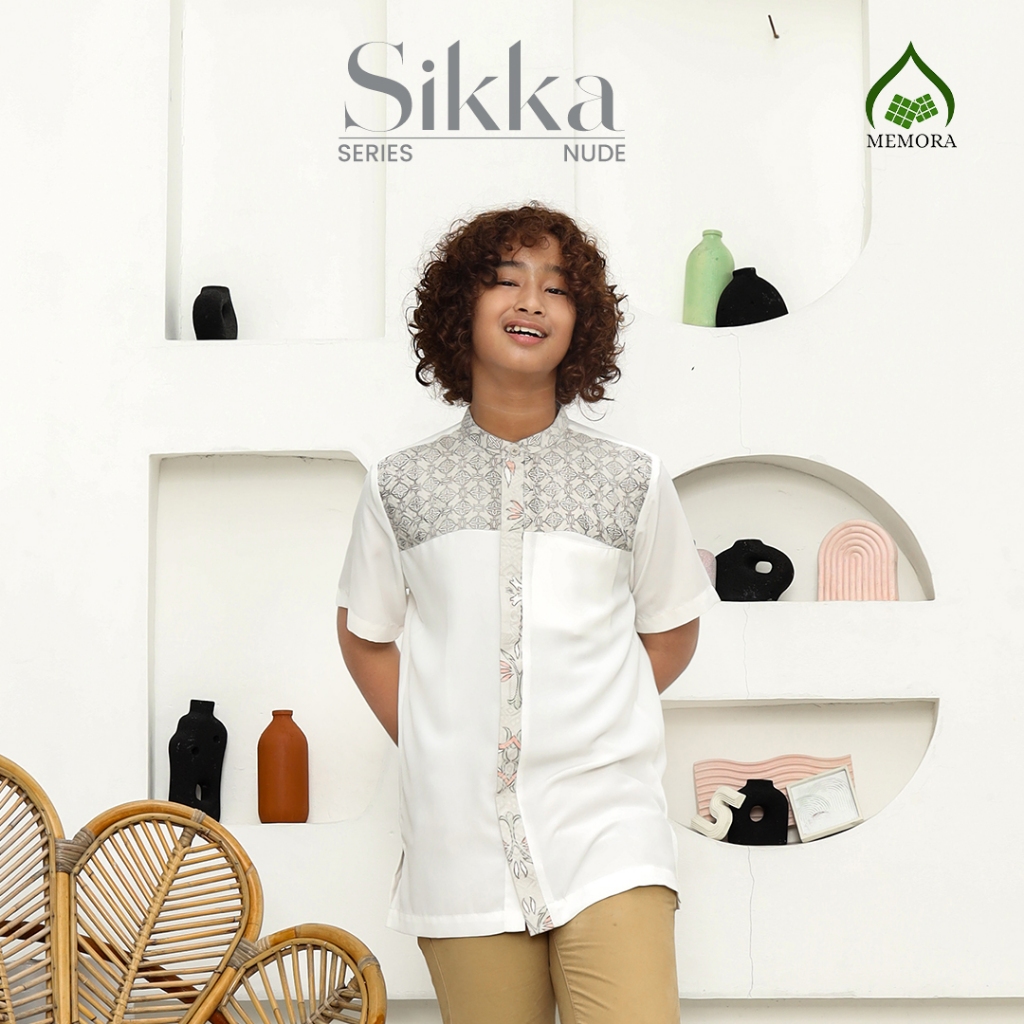Baju Koko Anak Laki Laki Series SIKKA NUDE By MEMORA - Baju Anak Laki Laki Lebaran 2024 Amanah Origi