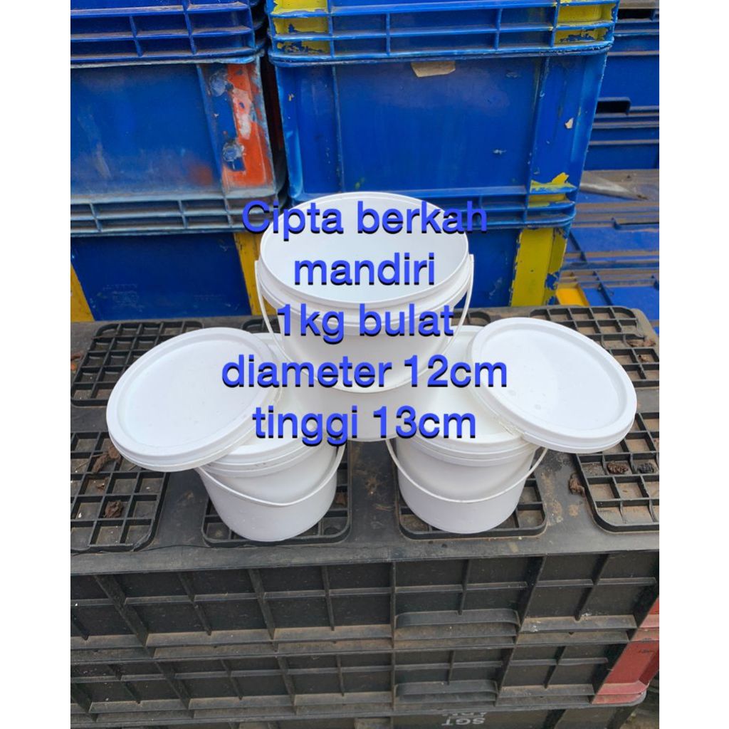 Ember bekas selai 1kg bulat Ember plastik bekas 1kg bulat