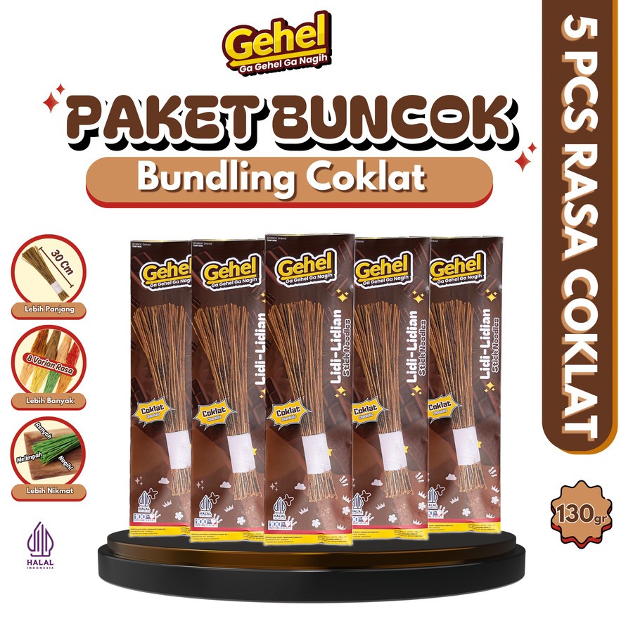 

PAKET LIDI-LIDI an BUNDLING ISI 5 | MIE LIDI COKLAT 30cm
