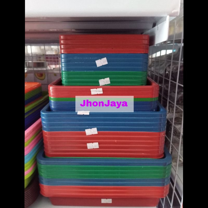 Nampan Baki Kotak Plastik Wadah Segi Nampan Plastik Serbaguna