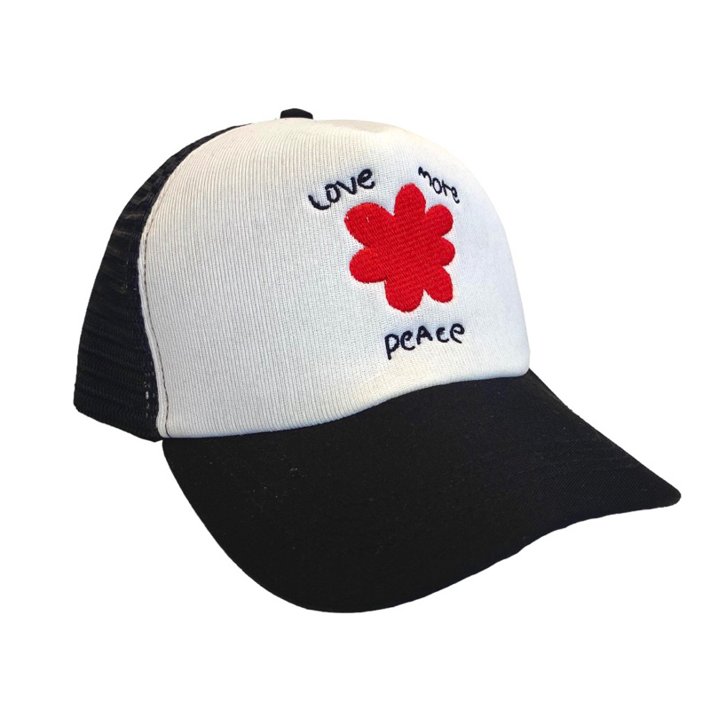 Peace Black Trucker Hat