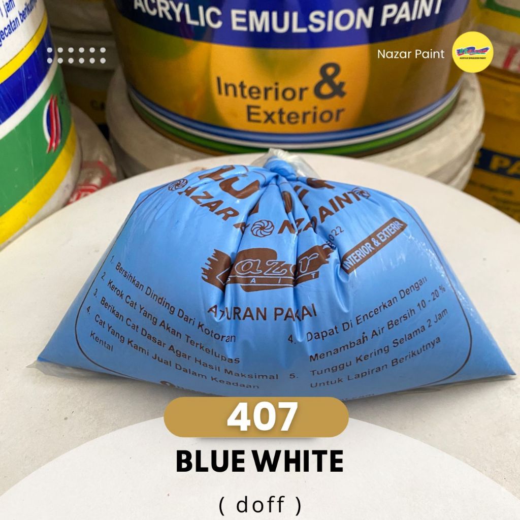 CAT TEMBOK NAZAR PAINT KUALITAS DOFF PAIL UTUH ISI 20 GRATIS EMBER