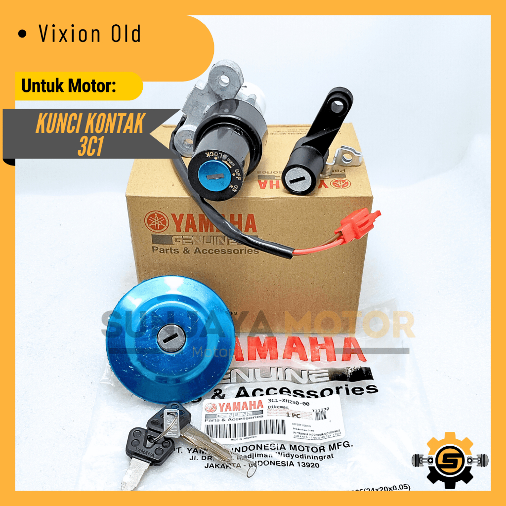 Kunci Kontak Set 3C1 Keyset Original Yamaha Vixion Old Vixion Lama Kunci Motor 1 Set Key Set Konci M
