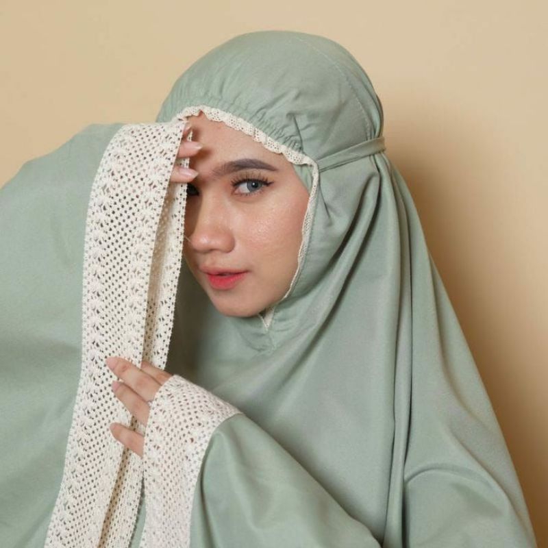 Mukena Dewasa Renda Polos Rayon
