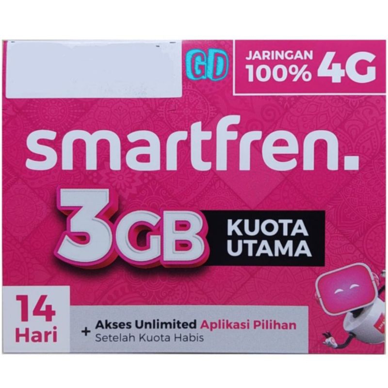 KARTU PERDANA SMARTFREN 3 GB UNLIMITED