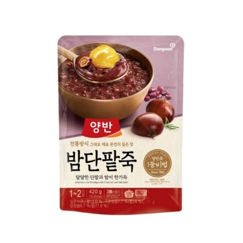 

DONGWON POUCH SWEET RED BEAN & CHESNUT PORRIDGE 420GR