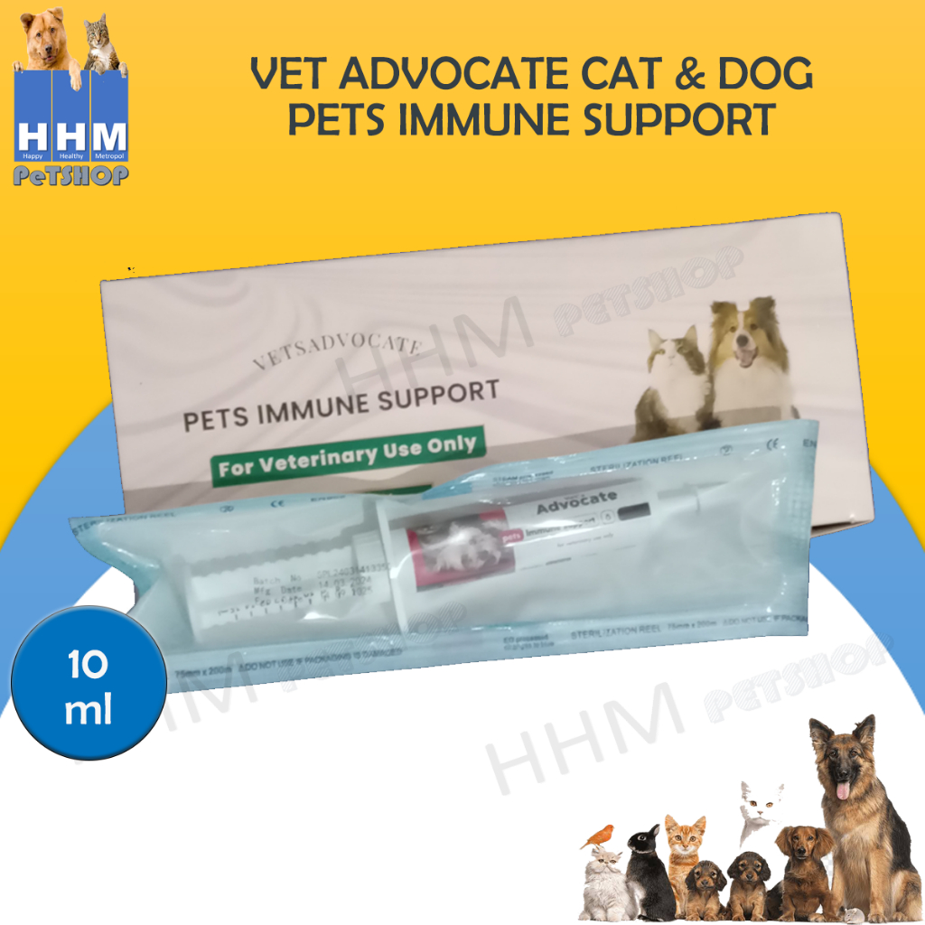 VETS ADVOCATE IMMUNE SUPPORT 10 ML ADVOCATE DAYA TAHAN TUBUH KUCING ADVOCATE DAYA TAHAN TUBUH ANJING