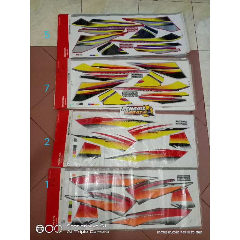 striping stiker original honda tiger lawas tiger 2000 tilas tiger tua