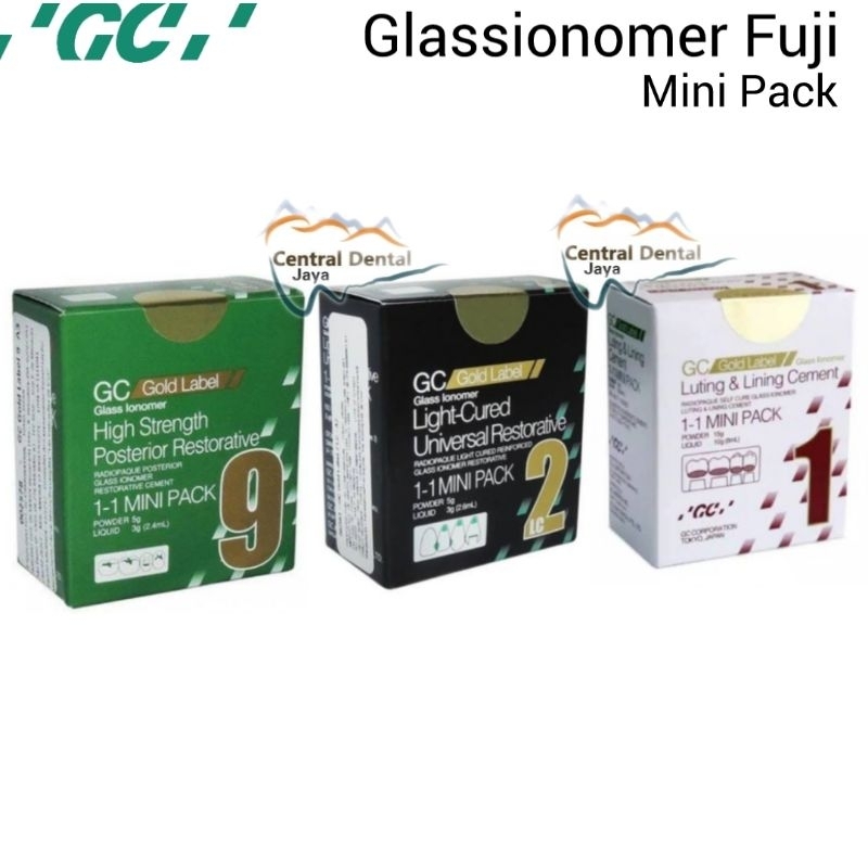 GC GIC Fuji 9 Mini Pack // Fuji 2 LC Mini Pack // Fuji 1 Mini Pack / Glass Ionomer Cement Fuji IX II