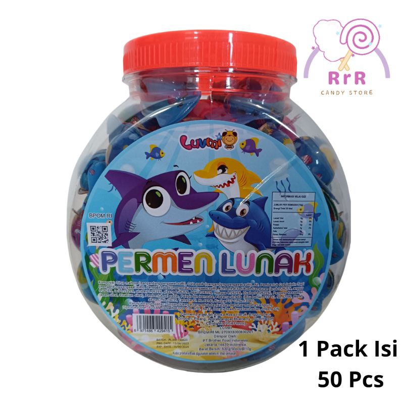 Permen Lunak Hiu Luvmi 1 Pack Isi 50 Pcs