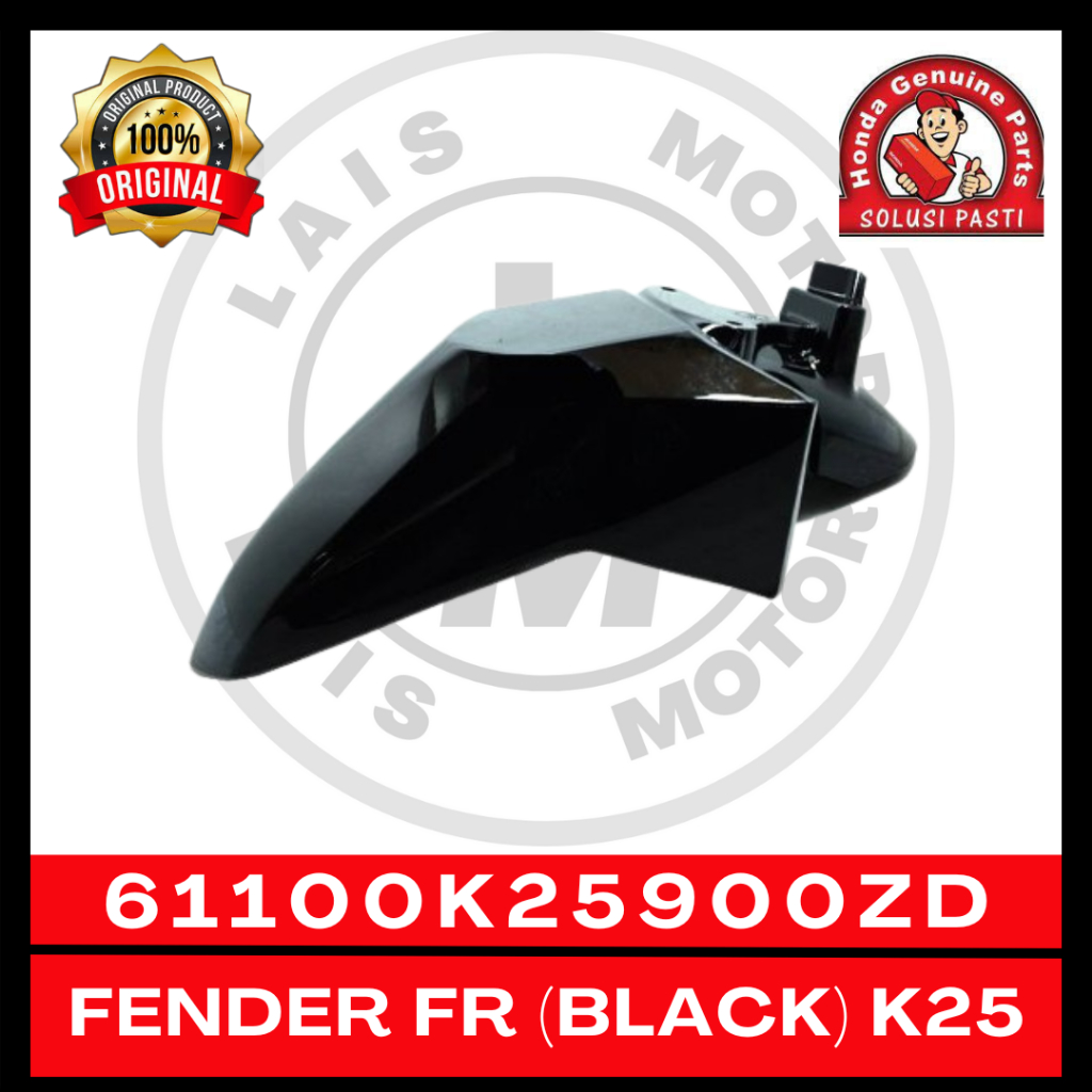 Spakbor Depan (Hitam) K25 Beat FI Starter Halus dan Kasar 61100K25900ZD Original AHM