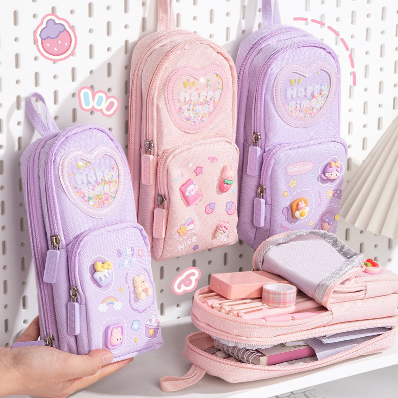 

kotak pensil anak timbul / tepak pensil momo / tempat pensil anak perempuan