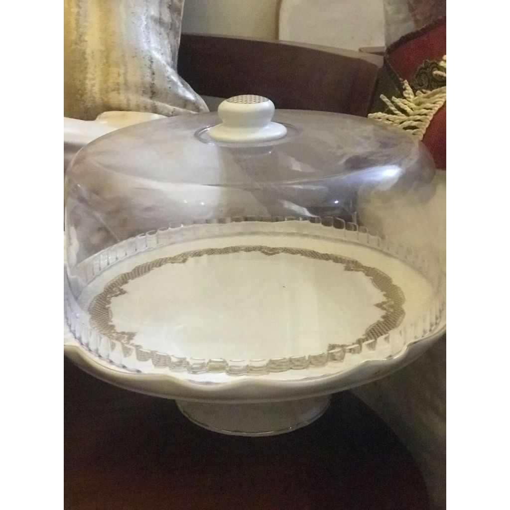 Cake Stand Porcelain Tudung Acrylic 30 CM