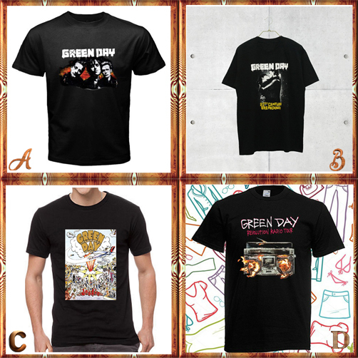 Kaos Vintage Green Day Tshirt Bahan 100% Cotton