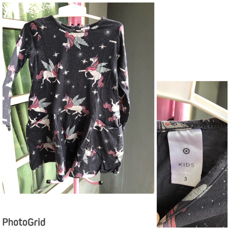 dress anak target sz 3y unicorn