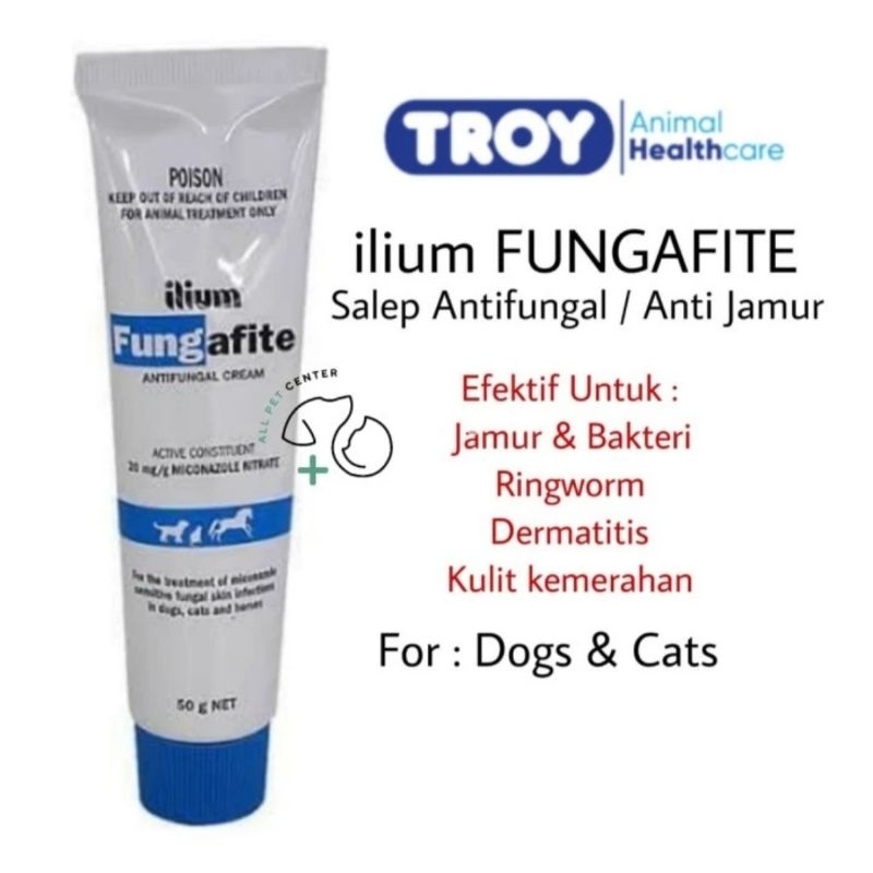 Salep Jamur Anjing Kucing Ilium FUNGAFITE basmi Jamur Ringworm Dermatitis Kulit Kemerahan Made in Au