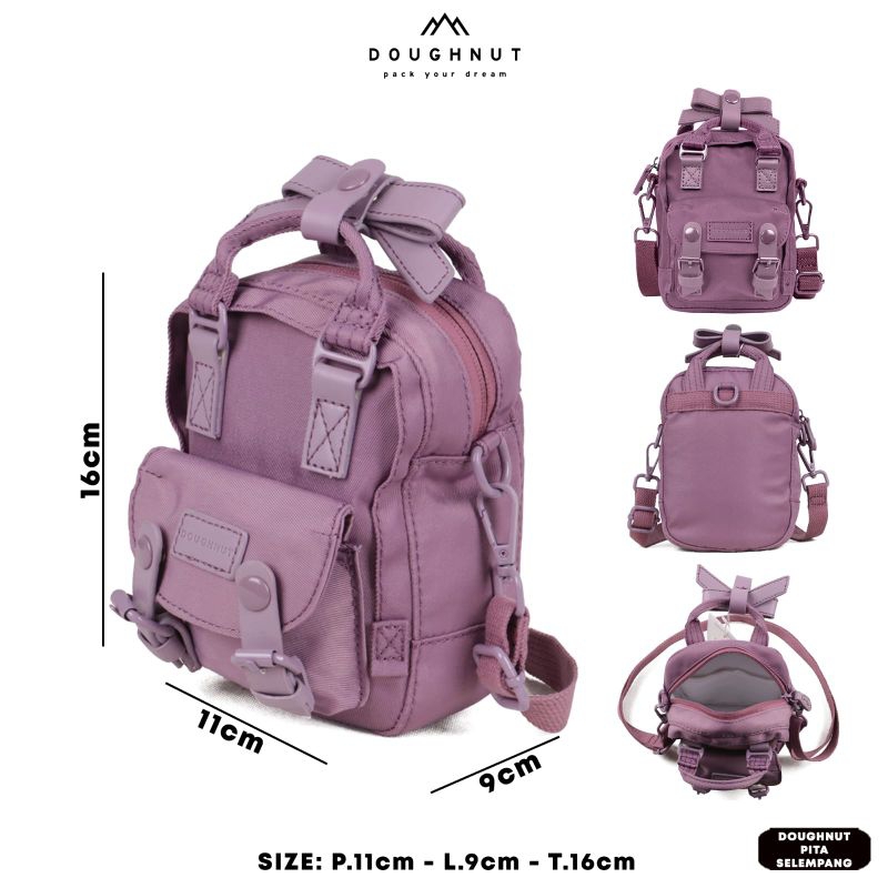 TAS SELEMPANG WANITA DOUGHNUT PITA IMPORT.
