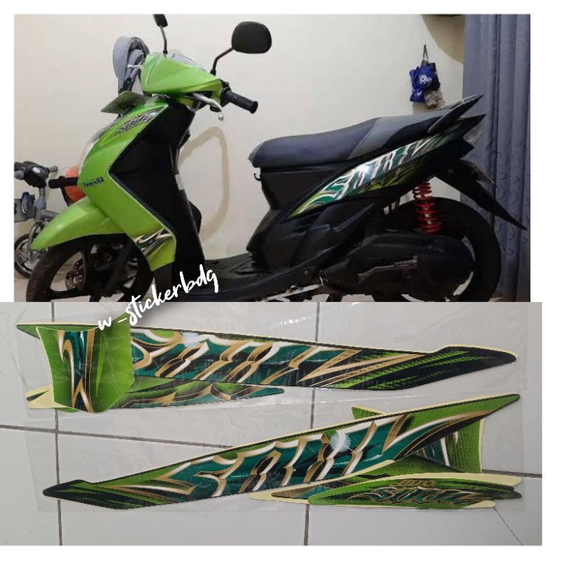 Striping Stiker Lis Yamaha Mio Soul 2010 Hijau