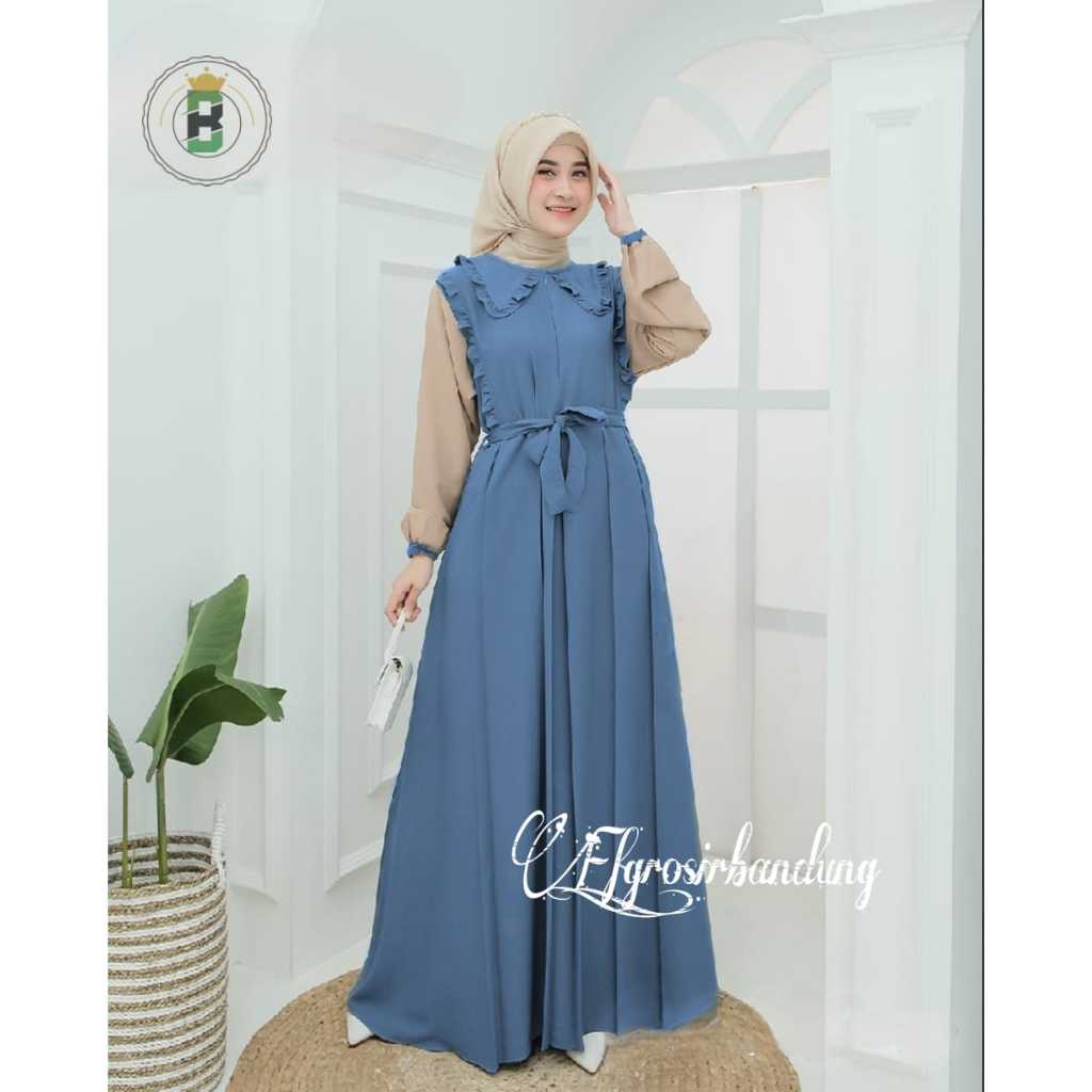 Baju gamis 2026 model terbaru gamis lebaran Clarista Maxi dres gamis Lebaran terlaris kekinian dan f