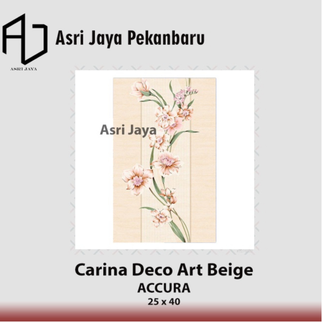 Keramik Dinding Kilat Mulia Accura 25x40 Carina Beige KW 1 - Art Beige