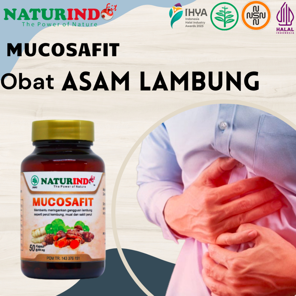 MUCOSAFIT OBAT ASAM LAMBUNG HERBAL ASAM LAMBUNG MAAG GERD HERBAL ALAMI NATURINDO
