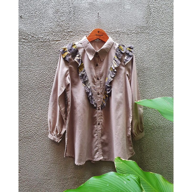 Kemeja Cewek Ecoprint