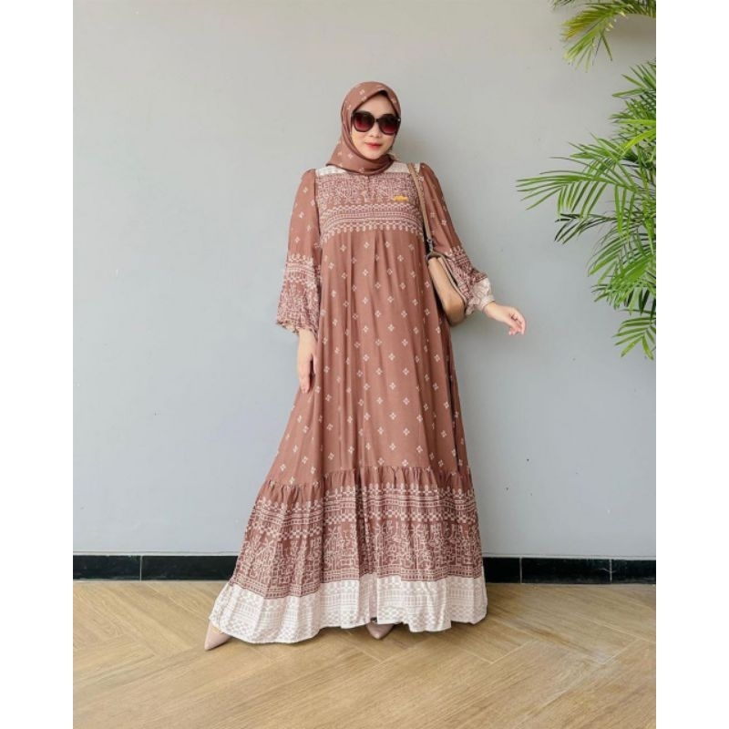 GAMIS SULTAN ETNIK SET HIJAB RAYON DIAMOND LD 120 POLOS MOTIF BUNGA / GAMIS SET HIJAB MURAH / GAMIS 