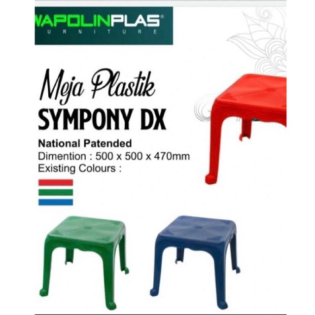 meja plastik wapolin
