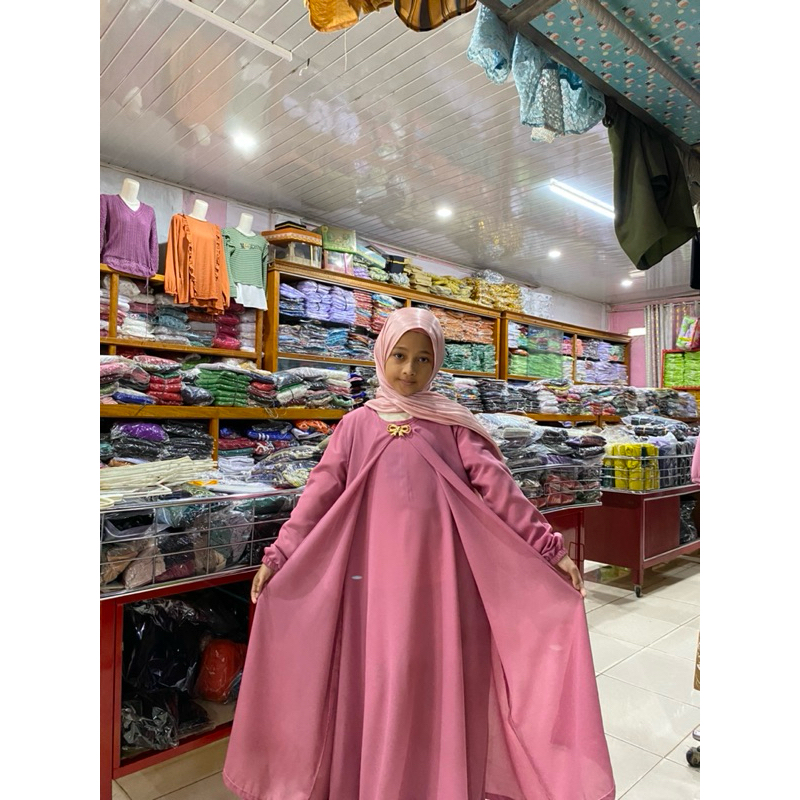 Gamis Outer Anak Modis polos/Gamis Anak Sabyan