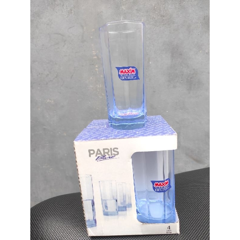 GELAS KACA PARIS MAXIM 1 SET / GELAS UNIK / GELAS CANTIK / GELAS CAFE / GELAS BERLIAN KILAP