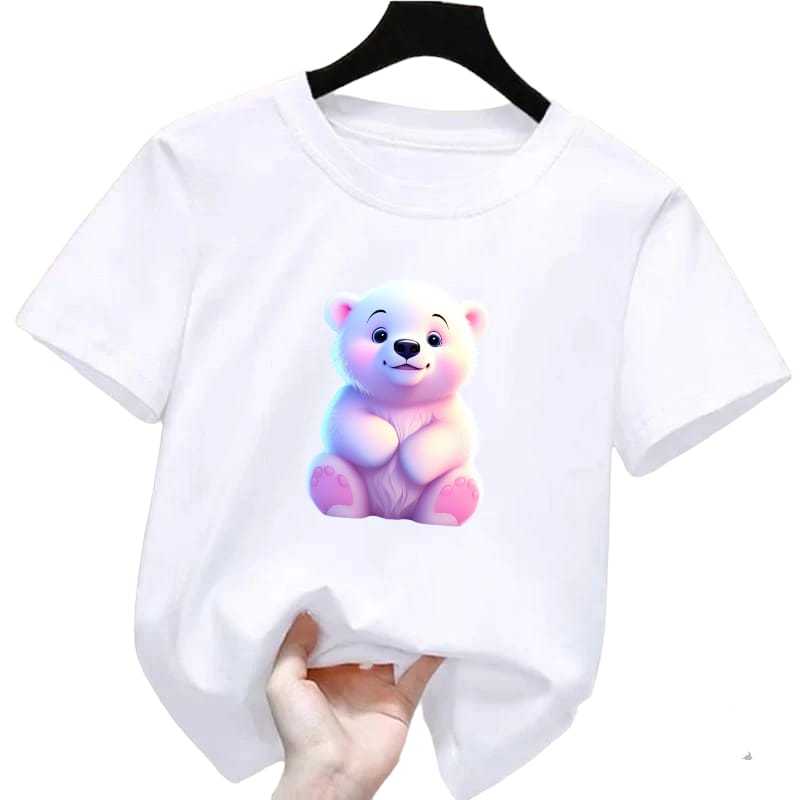 kaos anak distro motif  bear baju anak perempuan atasan