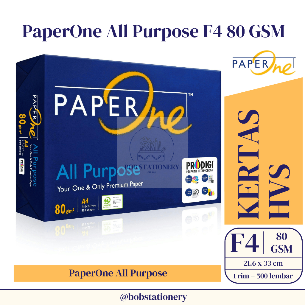 

PaperOne All Purpose F4 80 GSM Kertas HVS