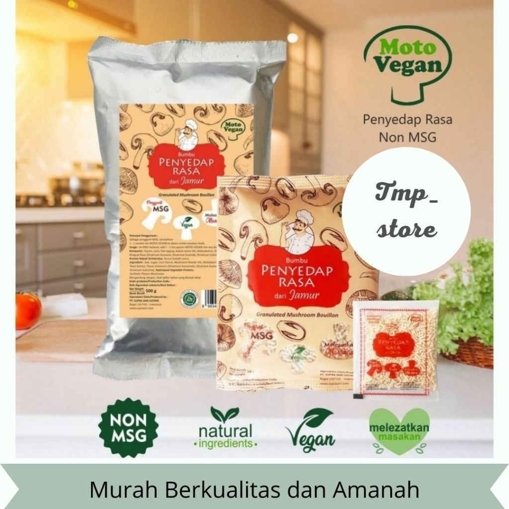 

Terlaris Kaldu Jamur HALAL MUI Motovegan 500 gram non MSG untuk MPASI