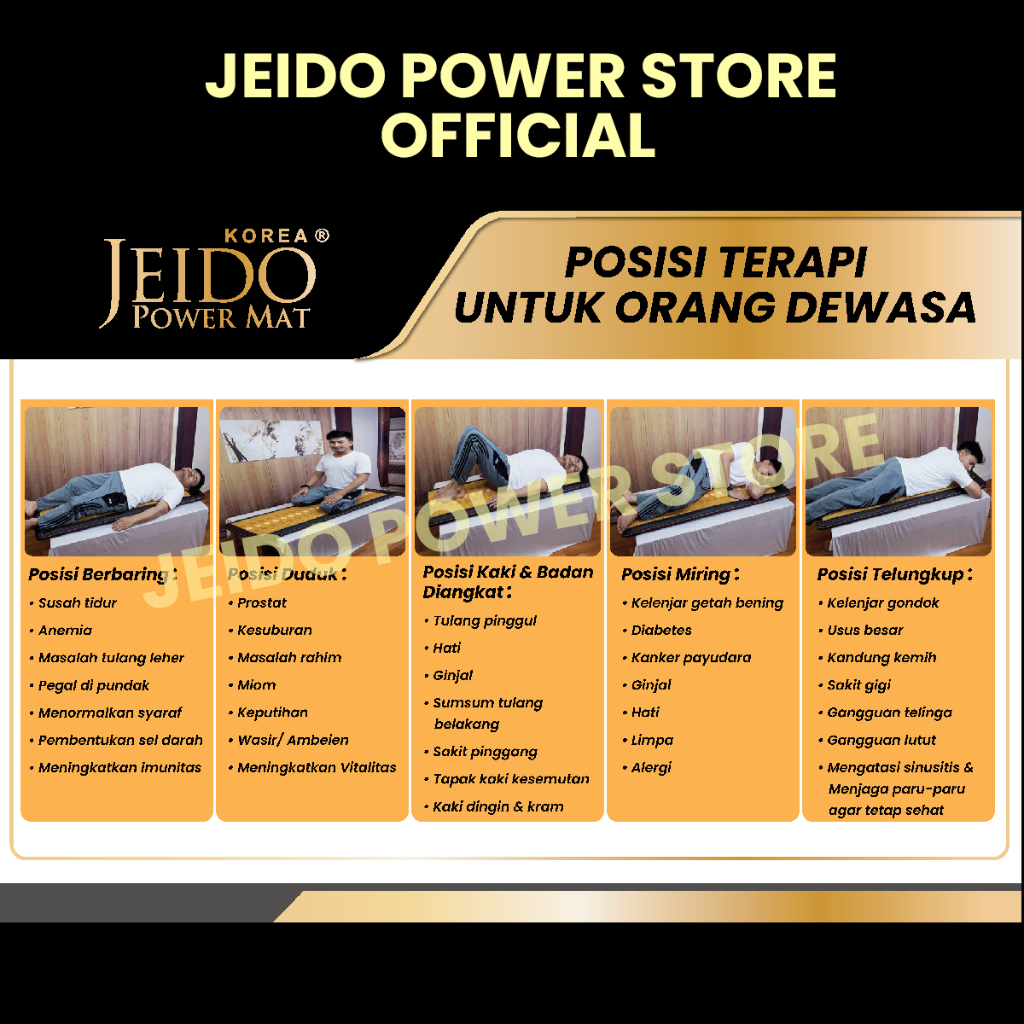 Matras Kesehatan Sakit Otot Kolesterol JEIDO POWER MAT Batu Giok Korea Asli Bonus Kalung Gelang-5