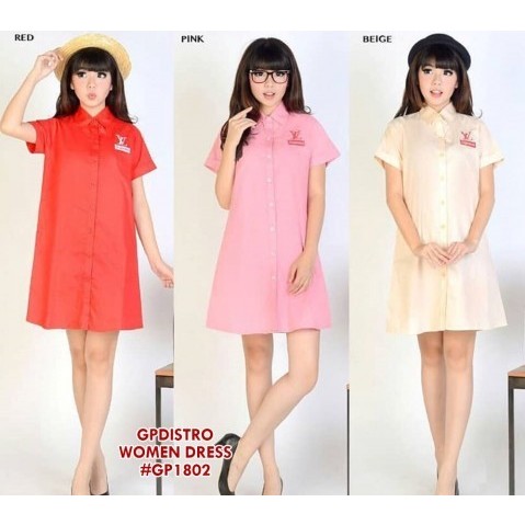 Gpdistro Women Dress Mini Bahan Katun