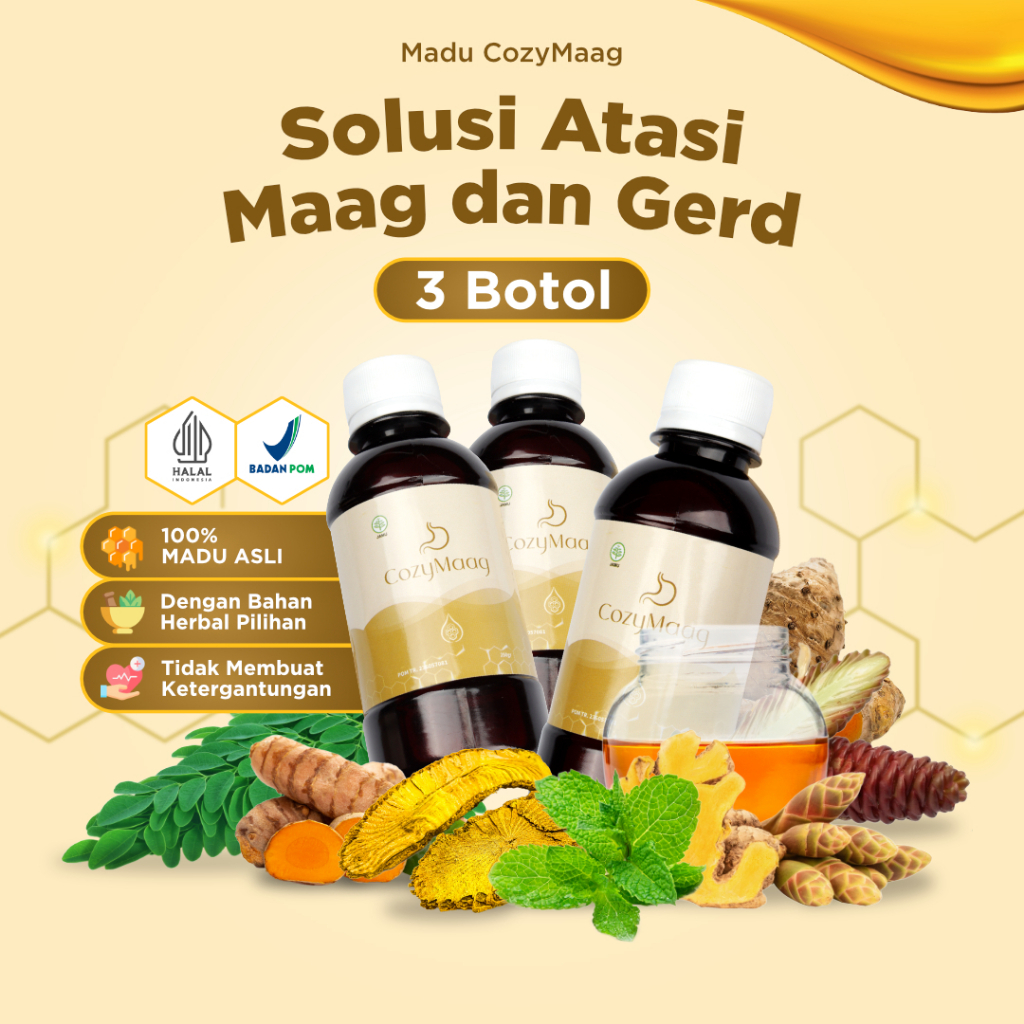 

Cozymaag Kemasan 3 Botol - Madu pilihan| madu Asli | Madu Lambung Untuk Mengatasi Maag Gerd Asam Lambung | Madu penyembuh penyakit | Tingkatkan Daya Imun Tubuh | Madu Herbal Dewasa | Madu Hutan | Madu Herbal Anak | madu asli dengan campuran rempah alami