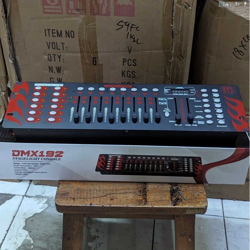 Mixer Dmx 192 Hitam Merah Mixer Untuk Lampu Lighting, Controller Lighting
