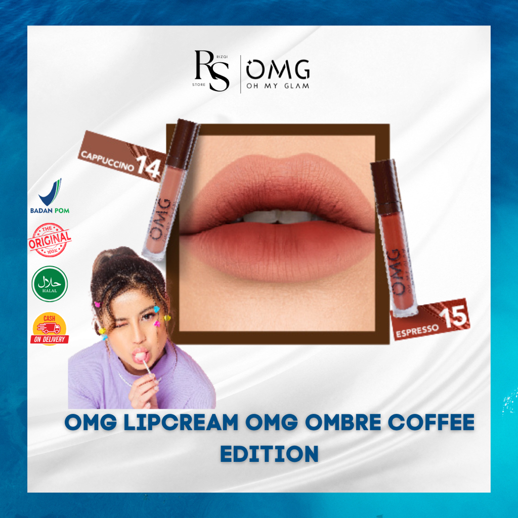 Paket Ombre Lips OMG | Lipcream OMG Ombre Coffee Edition| Lipcream OMG | Ombre OMG Lip Cream | Omg O